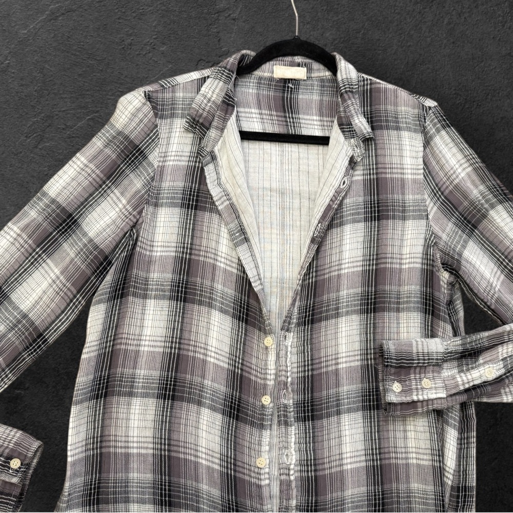 CP Shades Romy Mixed Plaid Lightweight Flannel Shirt Size M - Picture 3 of 7